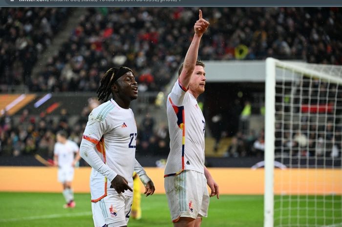 Kevin De Bruyne tampil luar biasa dengan mencetak dua assist dan satu gol dalam kemenangan 3-2 Belgia atas Jerman pada laga FIFA Matchday.