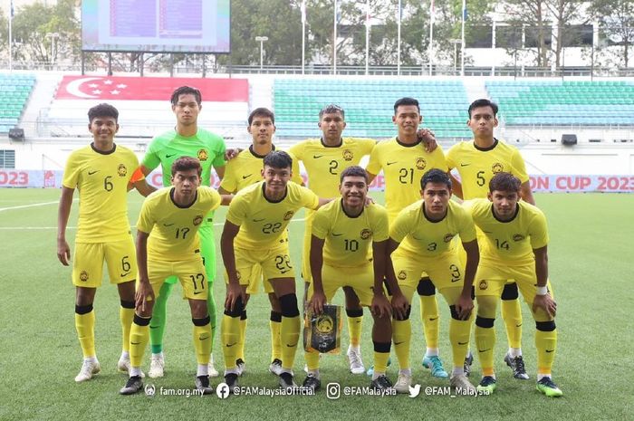 Skuad Timnas U-22 Malaysia.