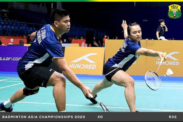 Praveen Jordan dan Melati Daeva Oktavianti tampil solid mengalahkan Kyohei Yamashita dan Naru Shinoya dalam putaran pertama Kejuaraan Asia 2023.