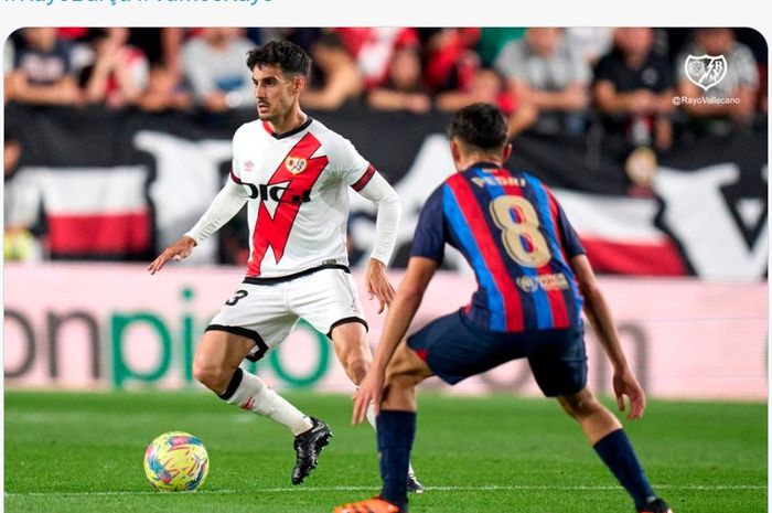 Laga Rayo Vallecano kontra Barcelona pada pekan ke-31 Liga Spanyol, Rabu (26/4/2023) di Stadion Campo de Futbol de Vallecas. 