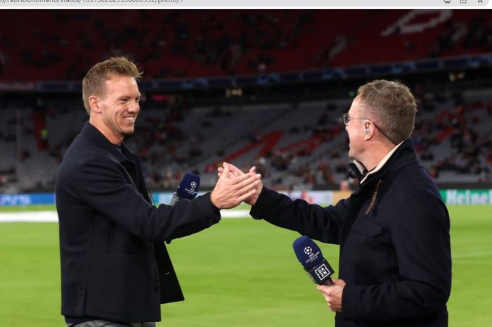 Julian Nagelsmann (kiri) dan Ralf Rangnick (kanan).