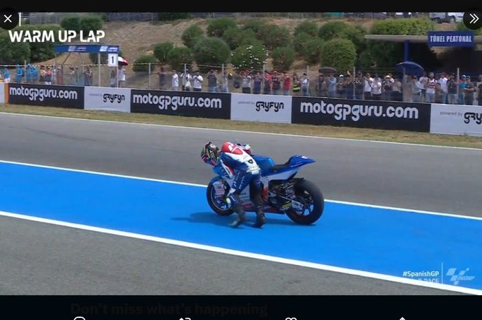Pembalap Pertamina Mandalika SAG, Lorenzo Dalla Porta langsung dapat masalah sebelum perjuangannya mencari hasil Moto2 Spanyol 2023 terbaiknya dimulai.