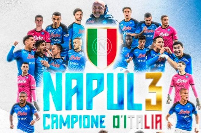 Napoli juara Liga Italia 2022-2023. 