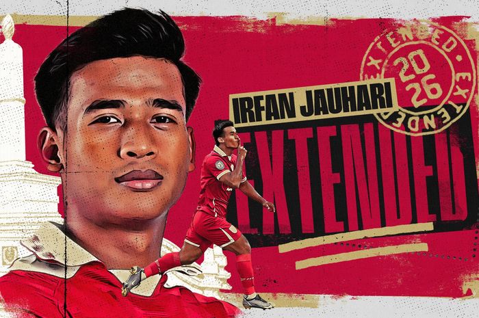 Penyerang Timnas U-22 Indonesia, Irfan Jauhari yang resmi memperpanjang kontraknya bersama Persis Solo