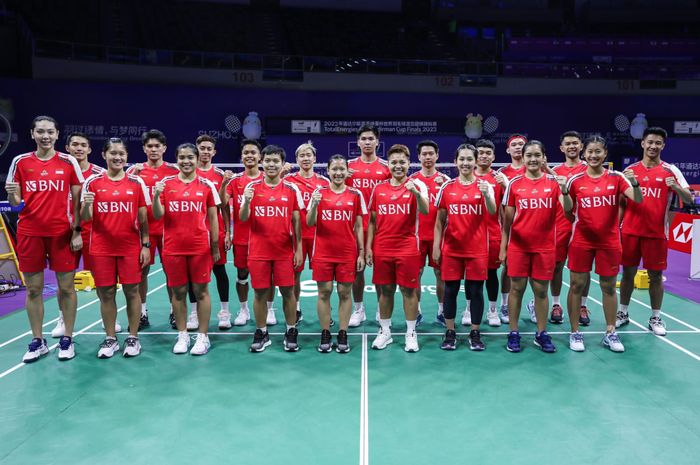 Tim Sudirman Cup Indonesia yang akan berlaga pada Sudirman Cup 2023 di Suzhou, China, 14-21 Mei.