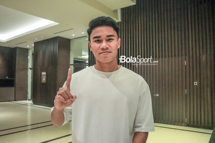 Bek timnas U-22 Indonesia, Muhammad Ferarri, saat ditemui di Hotel Fairmont, Senayan, Jakarta, Jumat (19/5/2023) malam.