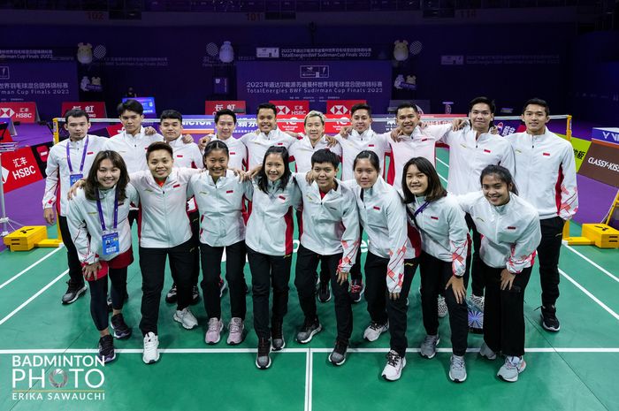 Tim bulu tangkis Indonesia pada ajang Sudirman Cup 2023