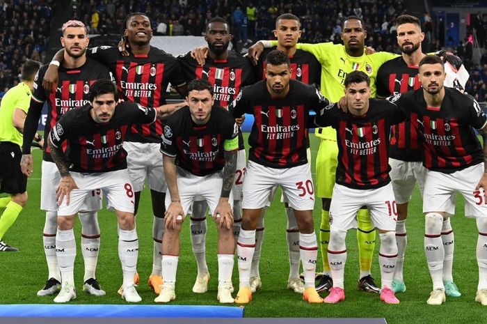 Tim AC Milan yang tersingkir di babak semifinal Liga Champions 2022-2023.