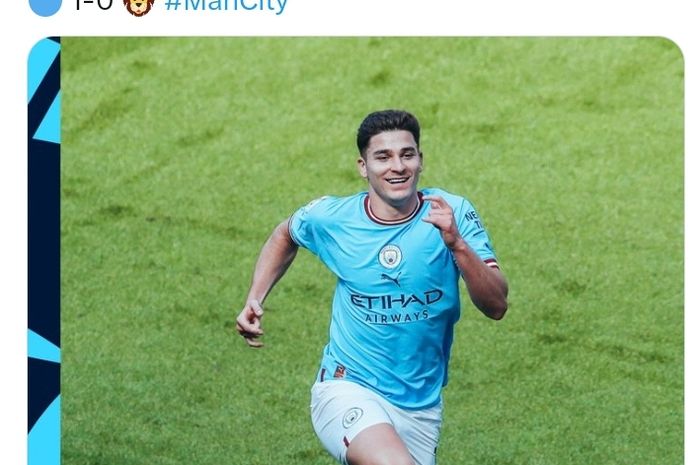 Penyerang Manchester City, Julian Alvarez.