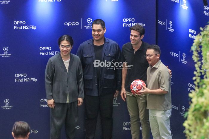 Menpora RI, Dito Ariotedjo bersama legenda Brasil Ricardo Kaka saat berada di Jakarta, Sabtu (3/6/2023) sore.