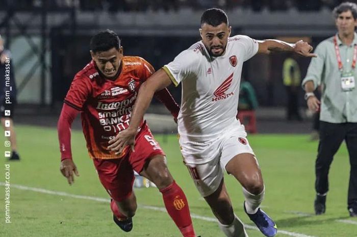 Bali United vs PSM Makassar dalam leg pertama play-off Liga Champions Asia 2023 di Stadion Kapten I Wayan Dipta, Gianyar, Bali, Selasa (6/6/2023).