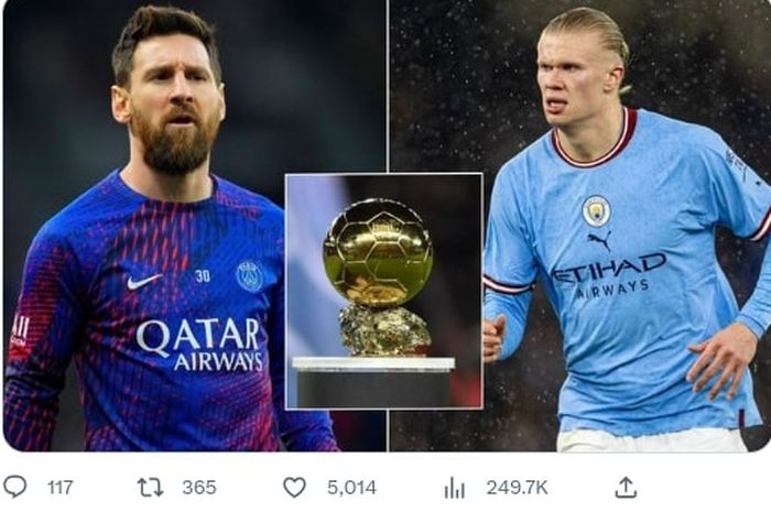 Erling Haaland Raih Treble Winners di Manchester City, Siap Kalahkan Lionel Messi di Ballon d'Or 2023?