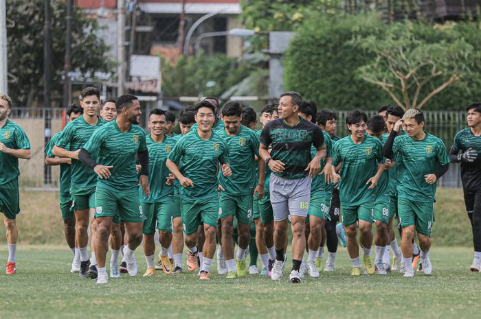 Pemain Persebaya Surabaya saat menjalani TC di Yogyakarta.