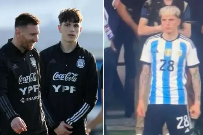 Wonderkid Manchester United, Alejandro Garnacho, menjalani laga debutnya bersama Timnas Argentina mengenakan nomor punggung 28.