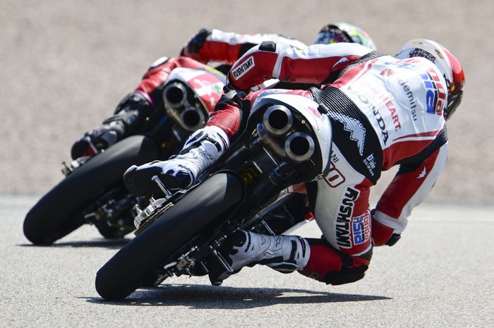 Mario Aji membahas jalannya balapan Moto3 Jerman 2023, Minggu (18/6/2023) di Sirkuit Sachsenring.