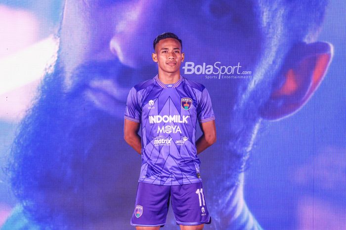 Muhammad Toha tampak hadir sebagai salah satu aktor pengenalan jersey baru Persita Tangerang musim 2023 di The Spring Club, Gading Serpong, Tangerang, Banten, Senin (26/6/2023) siang.