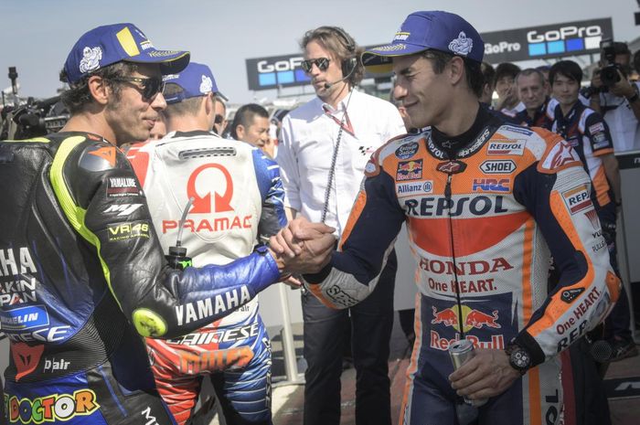 Valentino Rossi dan Marc Marquez sempat terlibat dalam sebuah rivalitas panas di MotoGP