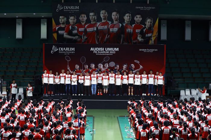 Pembukaan Audisi Umum PB Djarum 2023 di GOR Jati, Kudus, Jawa Tengah, Minggu (2/7/2023).