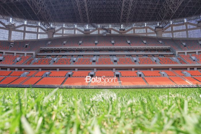 Suasana di Jakarta International Stadium atau Jakarta Internasional Stadium (JIS), Jakarta Utara, Selasa (4/7/2023) siang.