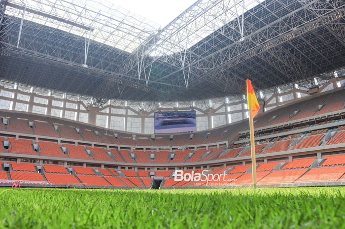 Suasana di Jakarta International Stadium atau Jakarta Internasional Stadium (JIS), Jakarta Utara, Selasa (4/7/2023) siang.