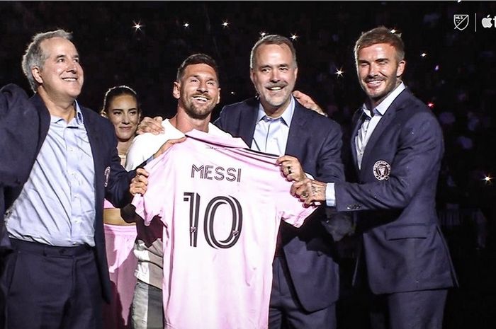 Momen perkenalan Lionel Messi di Inter Miami.