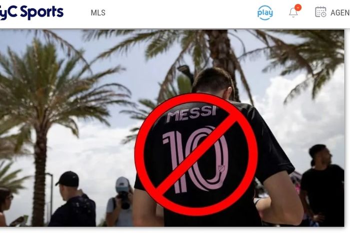 Kostum bernama punggung Lionel Messi diharamkan menghiasi tribune suporter St Louis City saat menghadapi Inter Miami pada lanjutan MLS 2023.