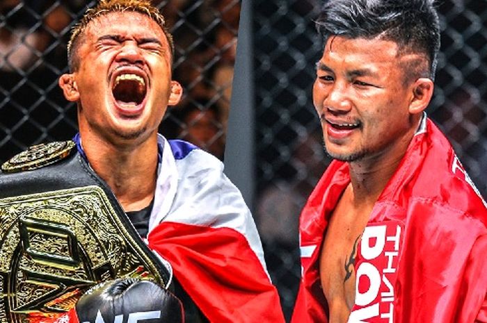 Superlek Kiatmoo9 (kiri), memberikan dukungan pada Rodtang Jitmuangnon jika dipertemukan dengan jagoan kickboxing asal Jepang di ONE Championship.