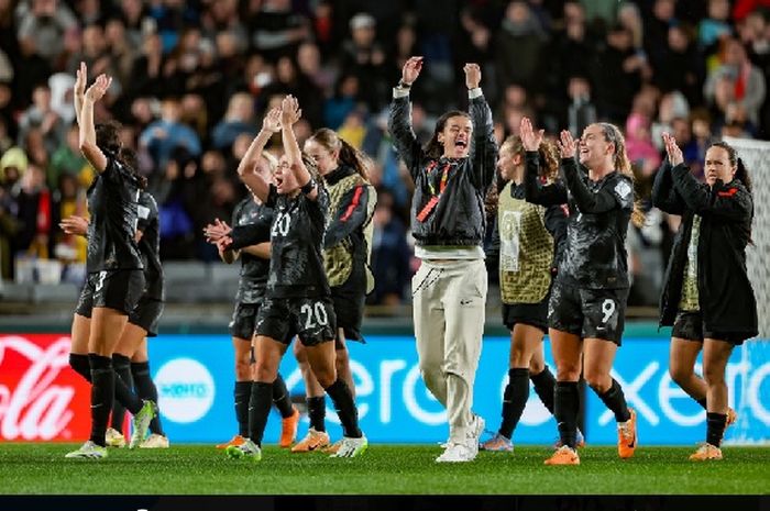 Timnas Wanita Selandia meraih kemenangan bersejarah atas Norwegia di Piala Dunia Wanita 2023, Kamis (20/7/2023) di Auckland.