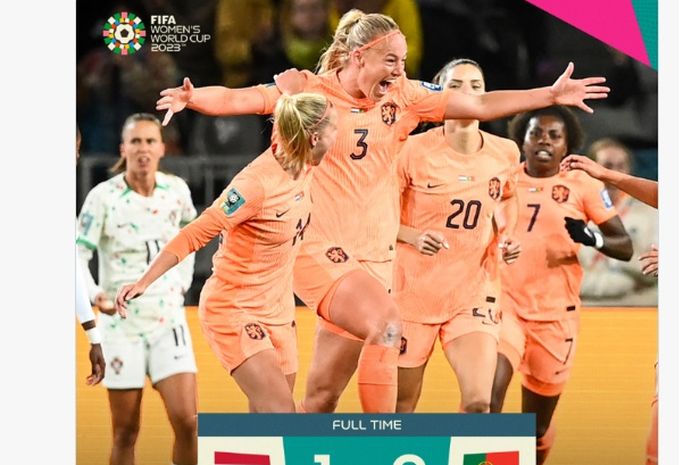 Belanda akan menghadapi Afrika Selatan di babak 16 besar Piala Dunia Wanita 2023, Minggu (6/8/2023) di Sydney.