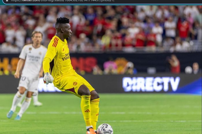 Kiper baru Man United, Andre Onana, telah melakoni debut di laga kontra Real Madrid pada Soccer Champions Tour 2023.