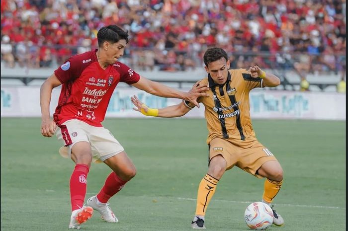 Suasana pertandingan antara Bali United melawan Dewa United pada laga pekan kelima Liga 1 2023/2024 di Stadion Kapten I Wayan Dipta, Sabtu (29/7/2023).