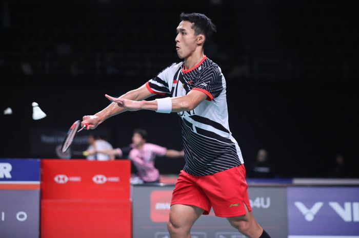 Aksi tunggal putra Indonesia, Jonatan Christie pada babak kedua Australian Open 2023, Kamis (3/8/2023)