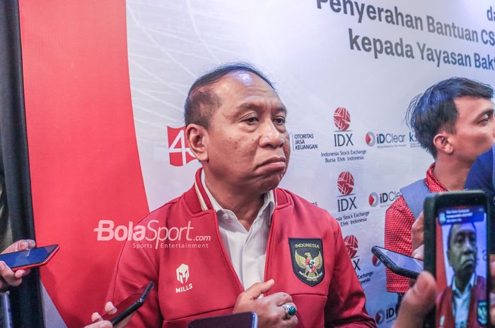 Wakil Ketua PSSI 1, Zainudin Amali, saat ditemui di Main Hall Bursa Efek Indonesia, Senayan, Jakarta, Senin (7/8/2023). 