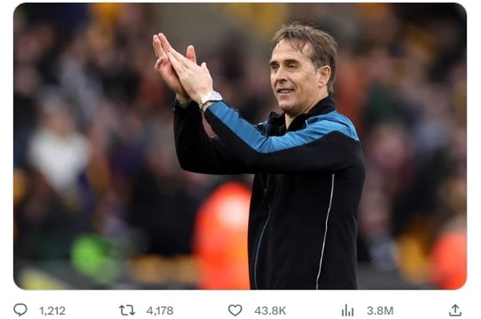 Julen Lopetegui tinggalkan Wolverhampton hanya beberapa hari jelang duel kontra Manchester United sebagai laga pertama mereka di Liga Inggris 2023-2024.