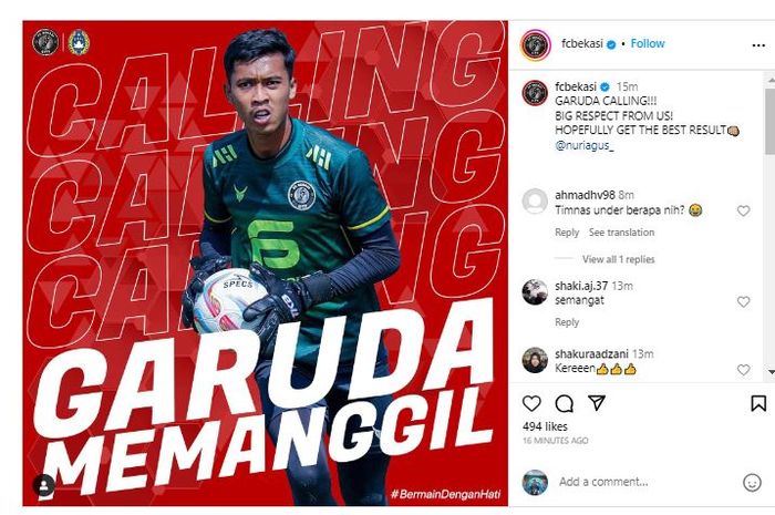 Kiper FC Bekasi City, Nuri Agus