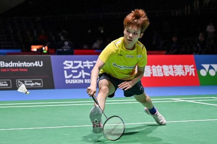 Pebulu tangkis tunggal putri Malaysia, Goh Jin Wei, pada Japan Open 2023 di Yoyogi National Gymnasium, Jepang, 26 Juli.