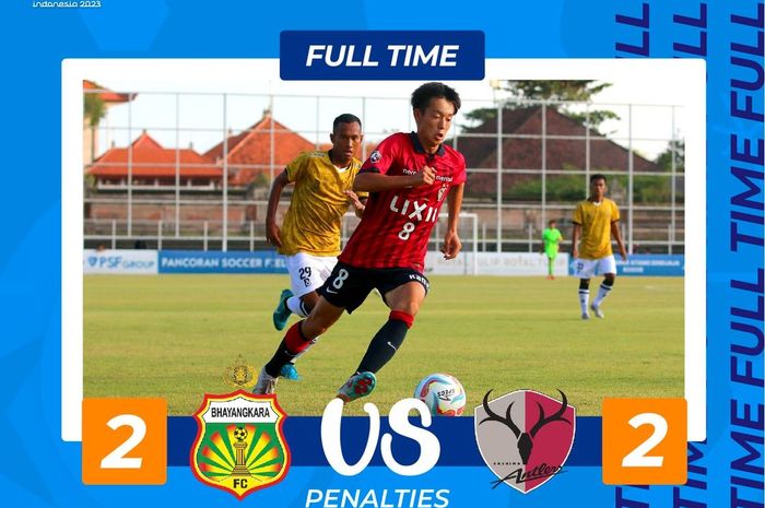 Khasima Antlers mengakhiri turnamen International Youth Championship 2023 di peringkat ketiga usai mengalahkan Bhayangkar FC lewat adu penalti dengan skor 4-3 pada Senin (13/8/2023).