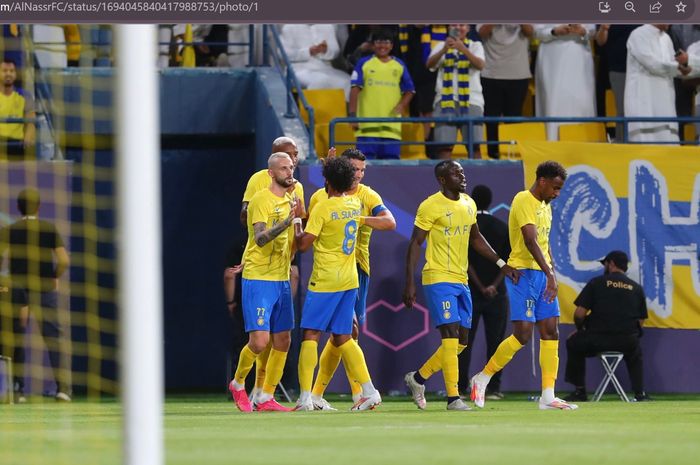 Al Nassr berhasil lolos ke putaran final Liga Champions Asia 2023-2024 setelah mengalahkan Shabab Al Ahli di Stadion Al Awwal Park, Selasa (23/8/2023).