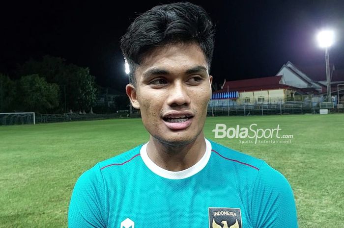 Ramadhan Sananta saat latihan timnas U-23 Indonesia di Longnanok Stadium, Rayong, Thailand pada Rabu (23/8/2023) jelang semifinal Piala AFF U-23 2023 lawan Thailand.