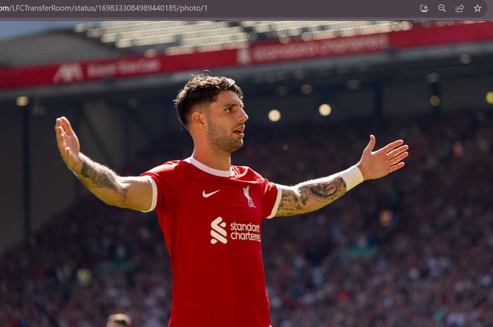 Dominik Szoboszlai mencetak gol debut untuk Liverpool dalam matchweek 4 Liga Inggris 2023-2024 melawan Aston Villa di Stadion Anfield, Minggu (3/9/2023).