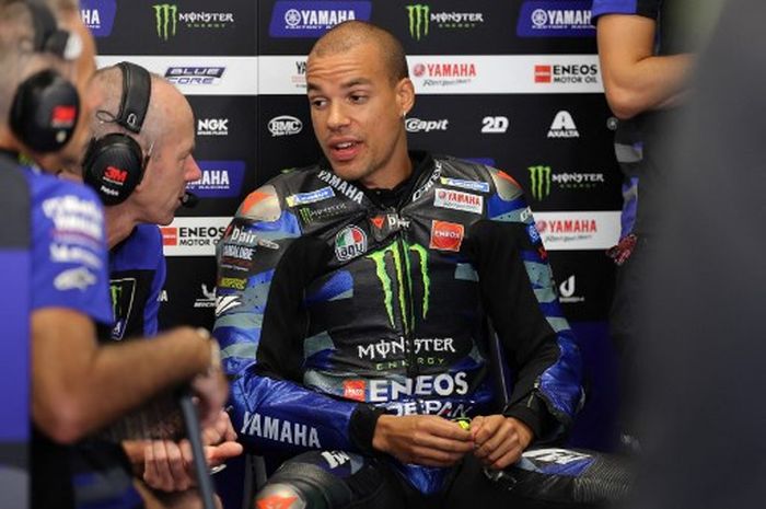 Pembalap Monster Energy Yamaha, Franco Morbidelli, pada sesi latihan bebas MotoGP Catalunya 2023 di Circuit de Barcelona-Catalunya, Jumat (2/9/2023).