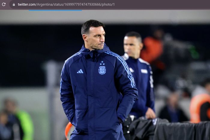 Pelatih timnas Argentina, Lionel Scaloni.