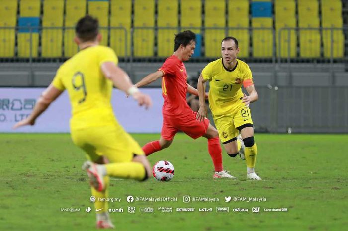 Suasana pertandingan China versus Malaysia di FIFA Matchday September 2023.