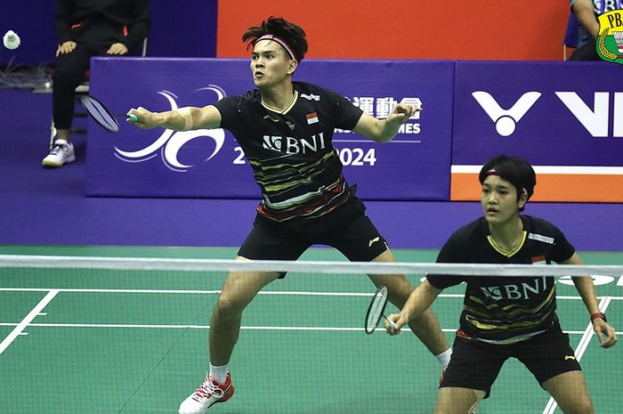 Ganda campuran Indonesia, Adnan Maulana/Nita Violina Marwah, sukses memenangi babak pertama Hong Kong Open 2023 di Hong Kong Coliseum, Kowlonn, Hong Kong, 13 September 2023.