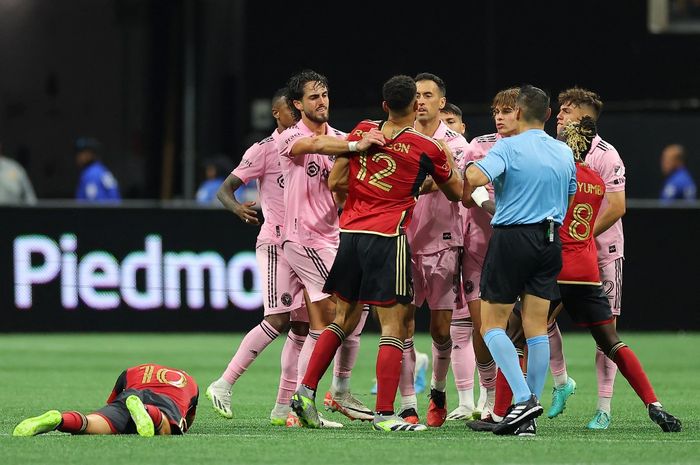 Tanpa Lionel Messi, Inter Miami menelan kekalahan telak dari Atlanta United pada pertandingan ke-27 mereka di MLS saat tandang ke Mercedes Benz Stadium, Atlanta (16/9/2023).