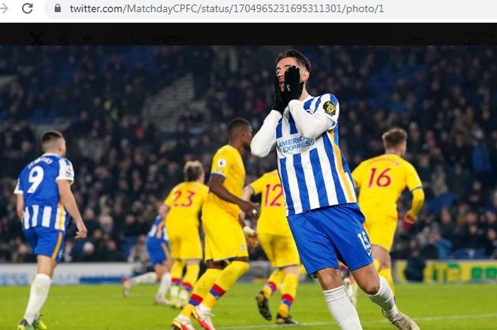 Brighton &amp; Hove Albion kalah menyakitkan dari tim Yunani, AEK Athens, di Liga Europa, Jumat (22/9/2023) dini hari WIB,