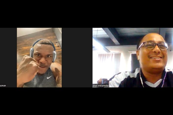 Jagoan UFC adik Kamaru Usman, Mohammed Usman, dalam wawancara eksklusif dengan Bolasport.com via Zoom pada Rabu (20/9/2023).