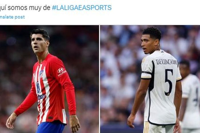 Alvaro Morata dan Jude Bellingham beda nasib saat melakoni Derby Madrid antara Atletico Madrid vs Real Madrid.