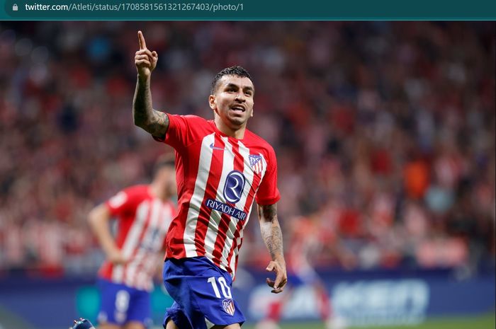 Penyerang Atletico Madrid, Angel Correa, membantu timnya menang comeback atas Cadiz pada laga pekan ke-8 Liga Spanyol 2023-2024.