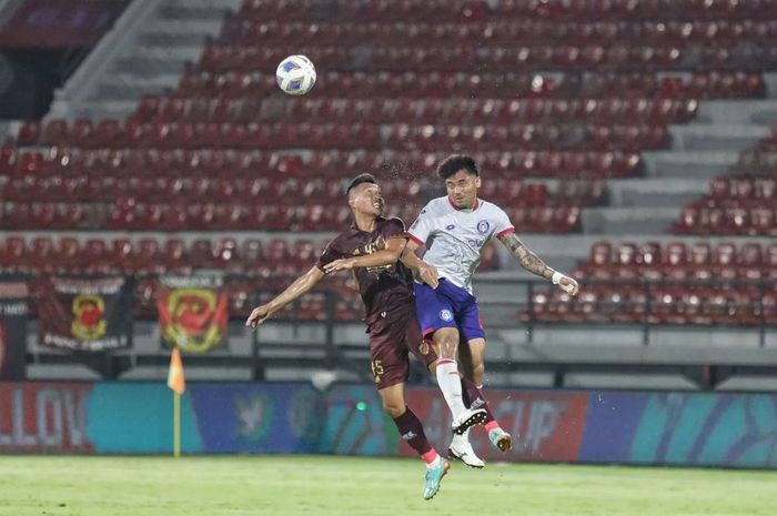 Saddil Ramdani saat memperkuat Sabah FC melawan PSM Makassar pada laga matchday kedua babak penyisihan Grup H Piala AFC 2023/2024 di Stadion Kapten I Wayan Dipta, Gianyar, Bali, Kamis (5/10/2023).